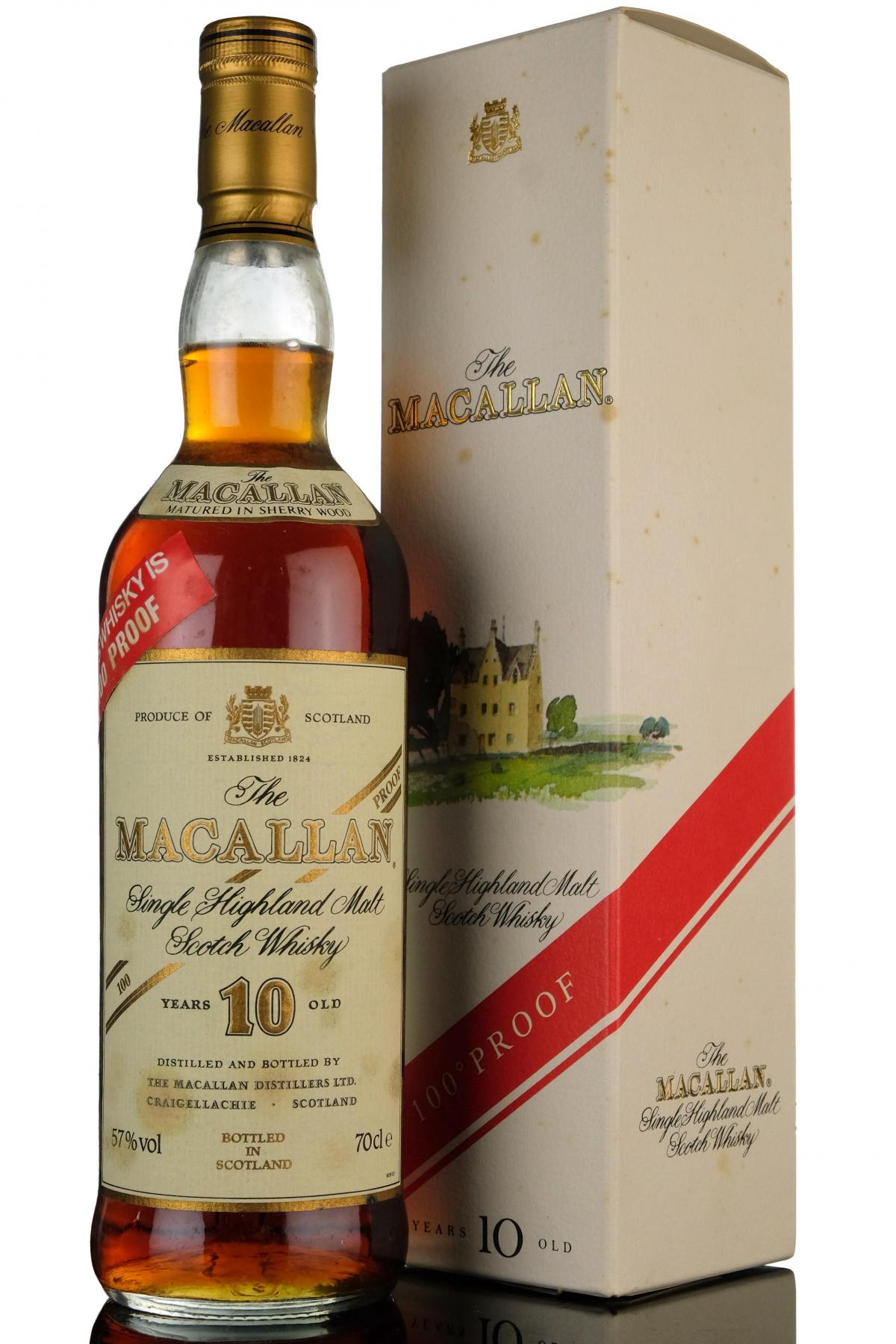 Macallan 10 Year Old - Sherry Cask - 1990s - 100 Proof
