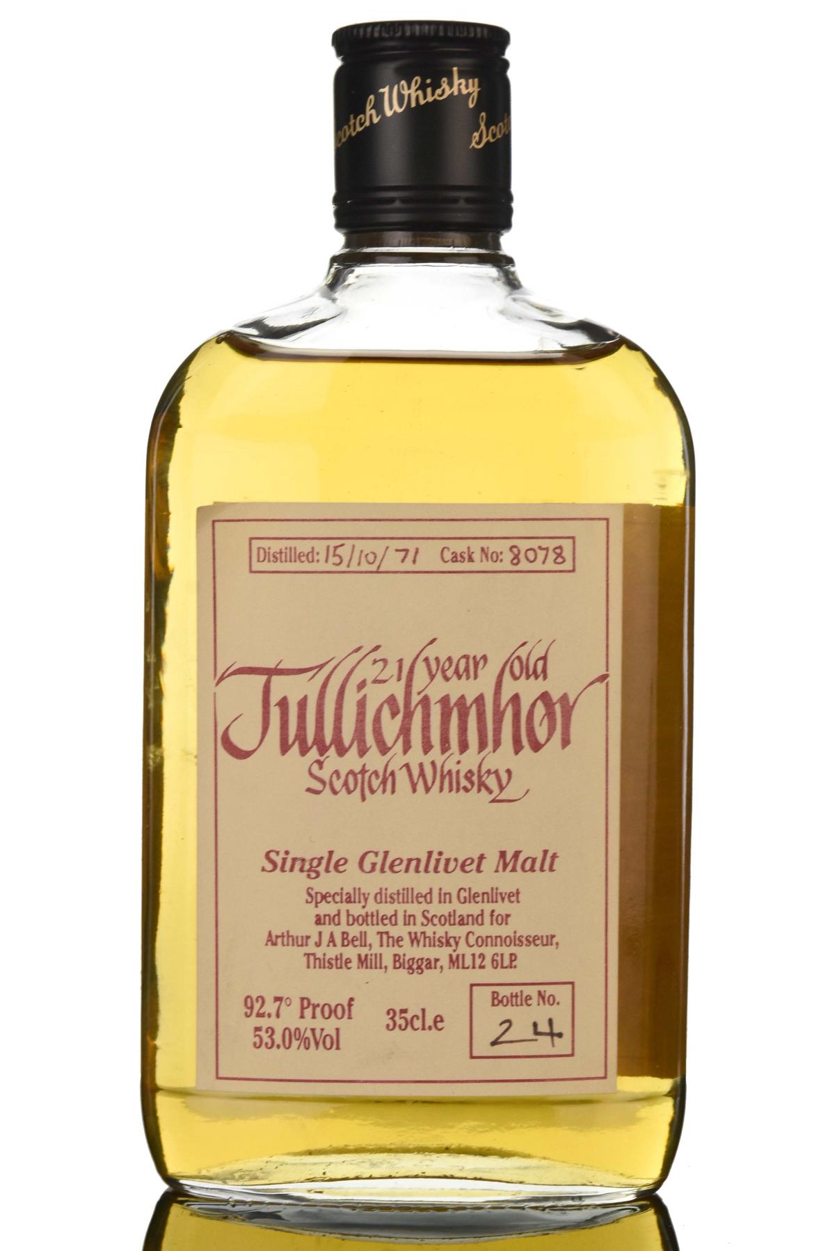 Glenlivet Tullichmhor 1971 - 21 Year Old - Cask 8078 - 35cl