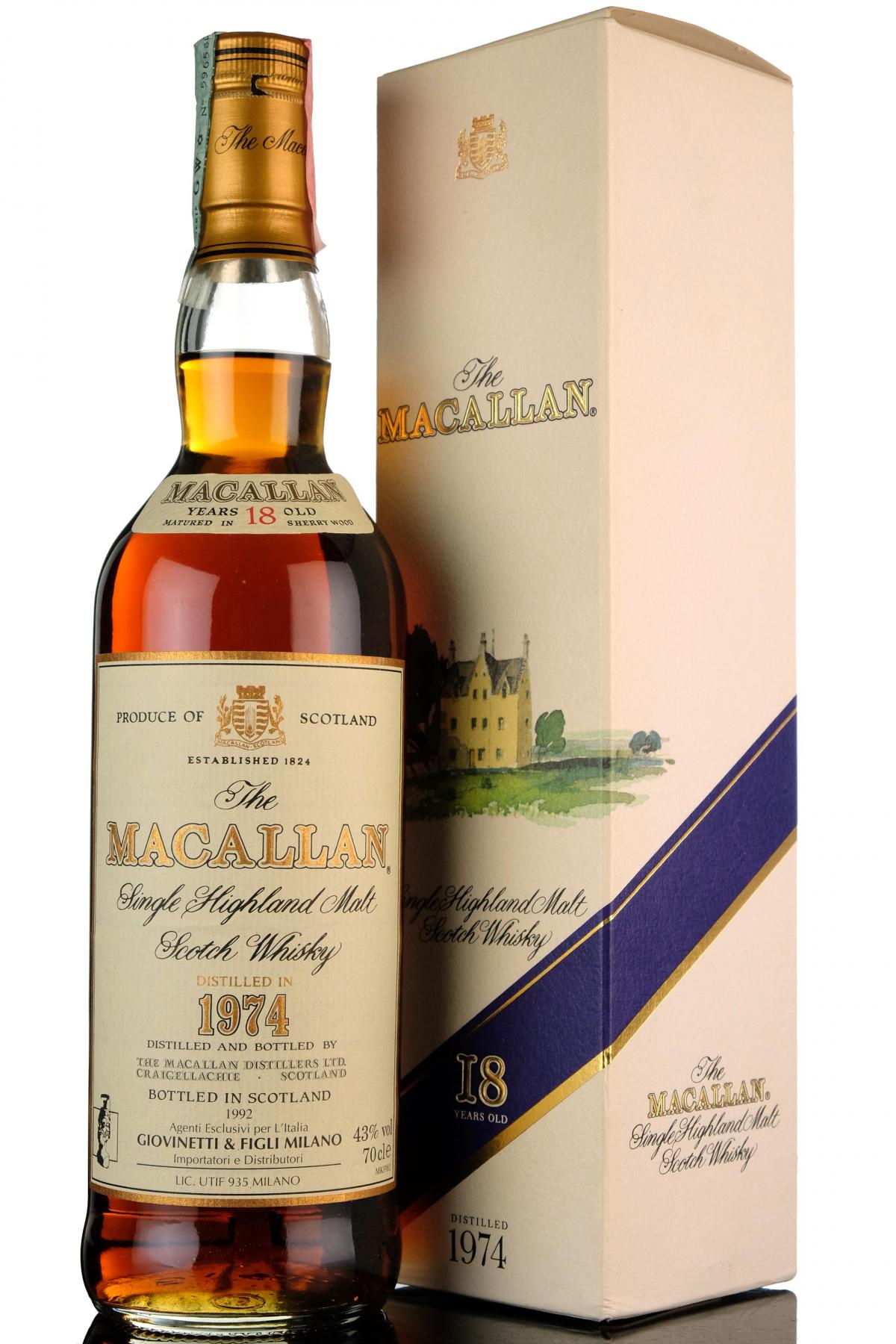 Macallan 1974-1992 - 18 Year Old - Sherry Cask