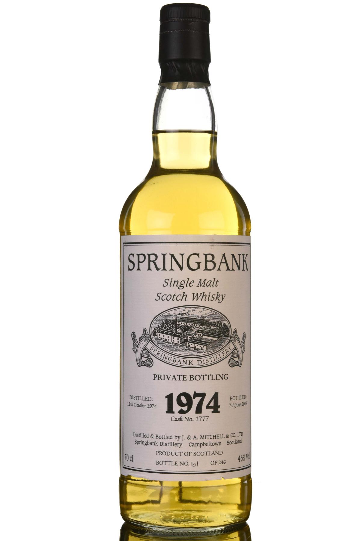 Springbank 1974 - 2003 Private Bottling Single Cask 1777
