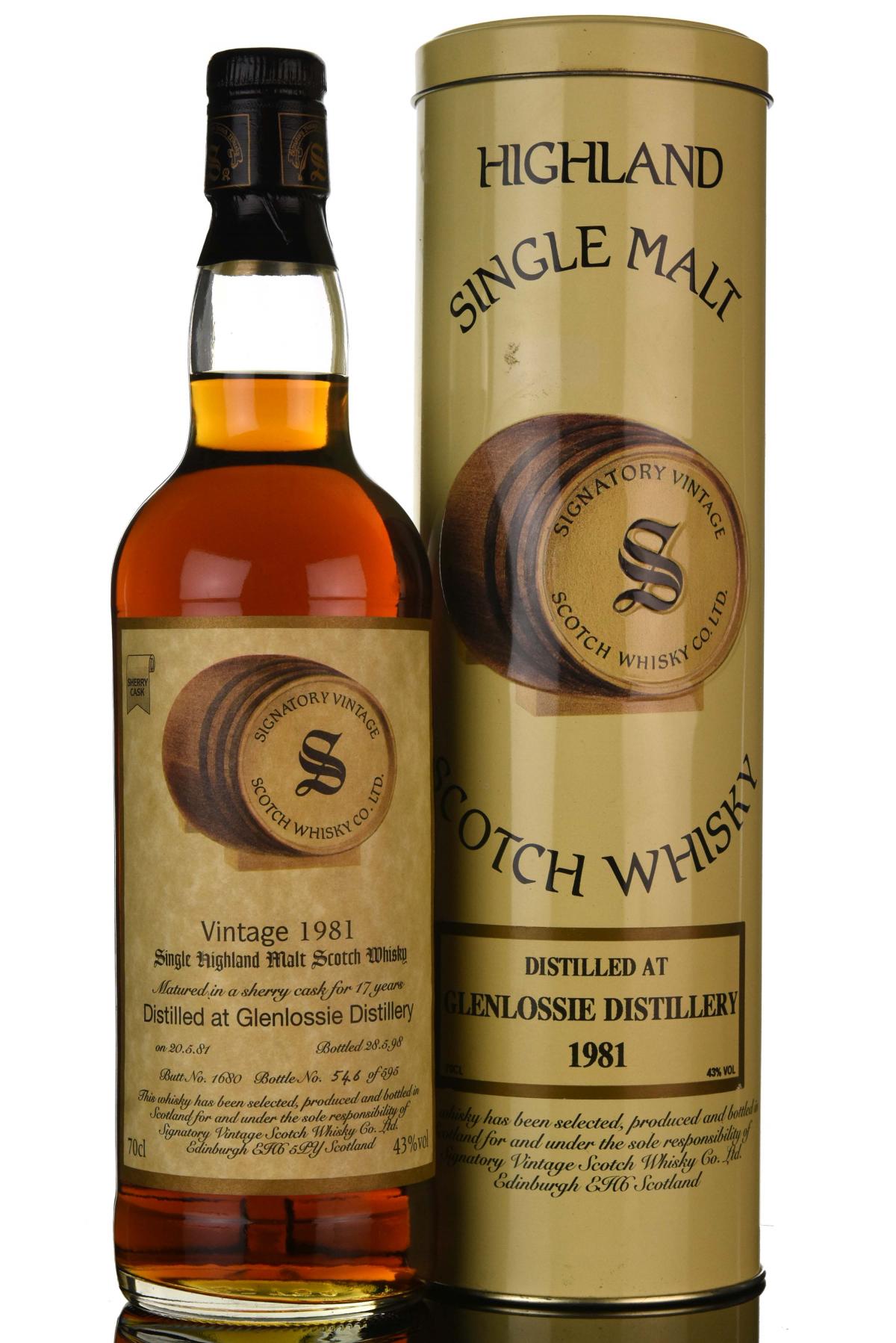 Glenlossie 1981-1998 - 17 Year Old - Signatory Vintage