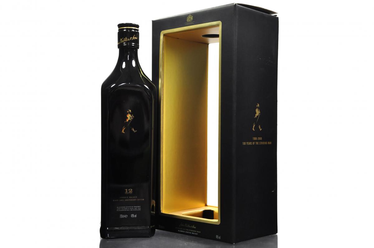 Johnnie Walker 12 Year Old - Black Label - Centenary Of The Striding Man 1909-2009