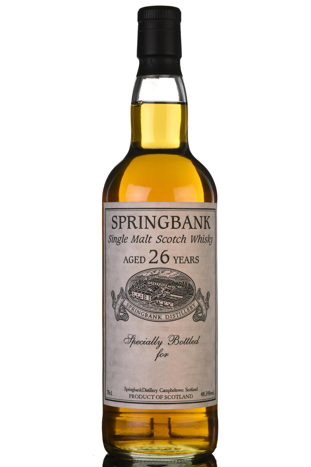 Springbank 26 Year Old  Private Bottling