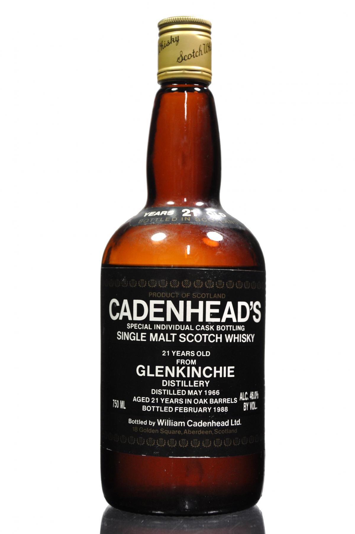 Glenkinchie 1966-1988 - 21 Year Old - Cadenhead Dumpy