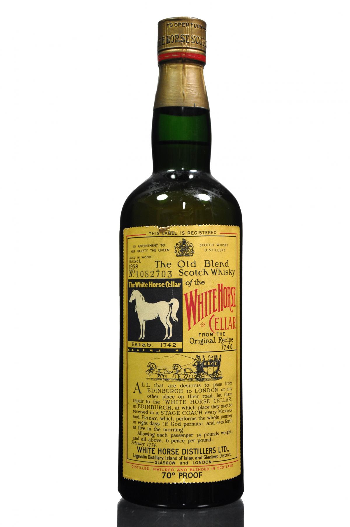 White Horse Cellar - Bottled 1958
