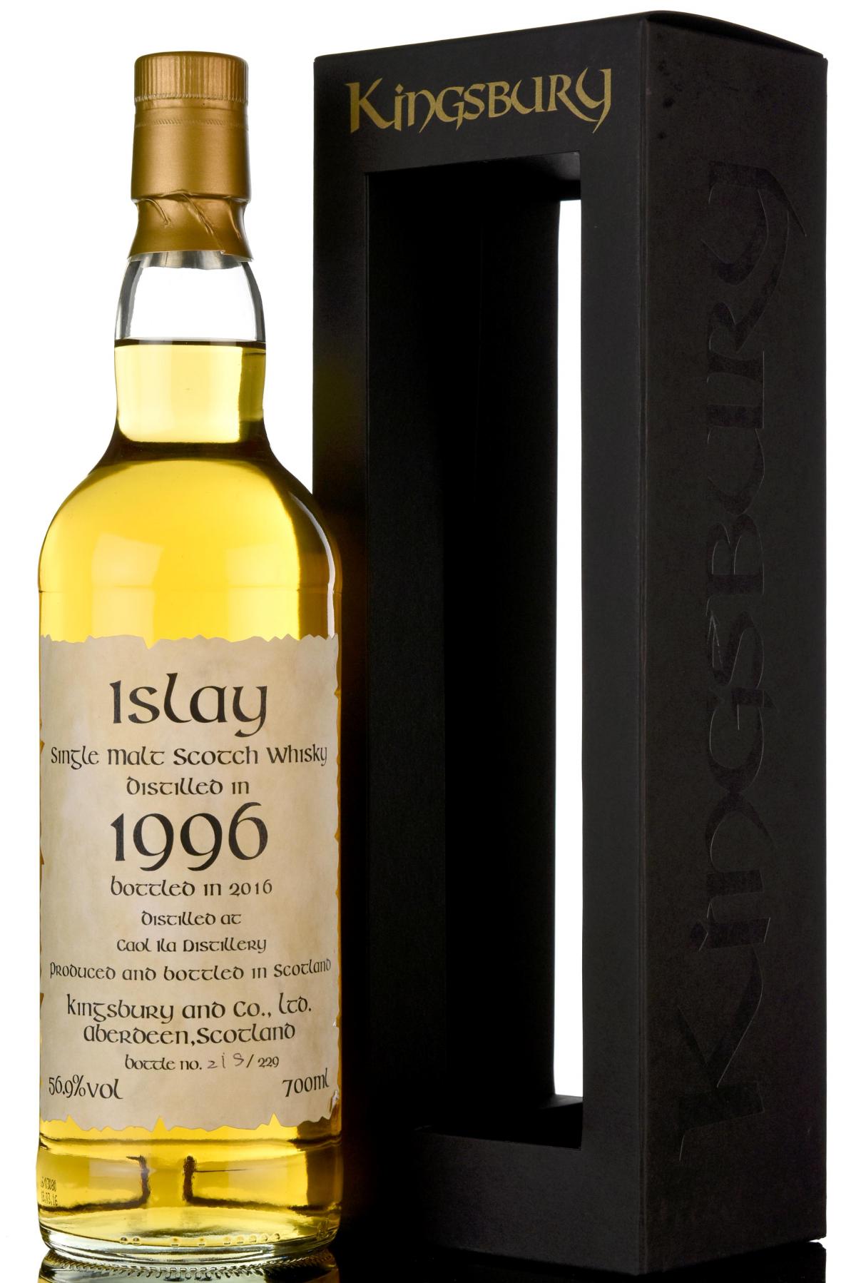 Caol Ila 1996-2016 - 20 Year Old - Kingsbury Single Cask 819