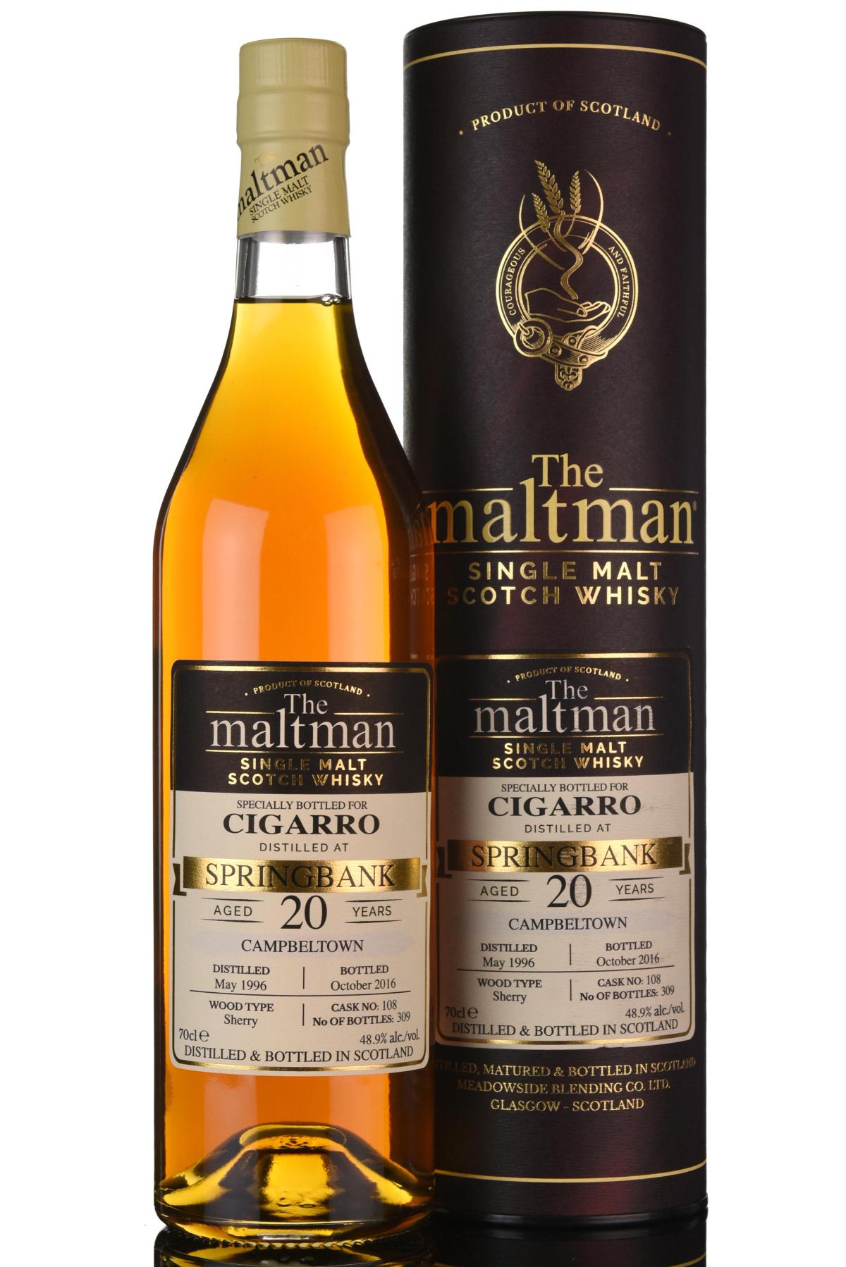 Springbank 1996-2016 - The Maltman Single Cask 108