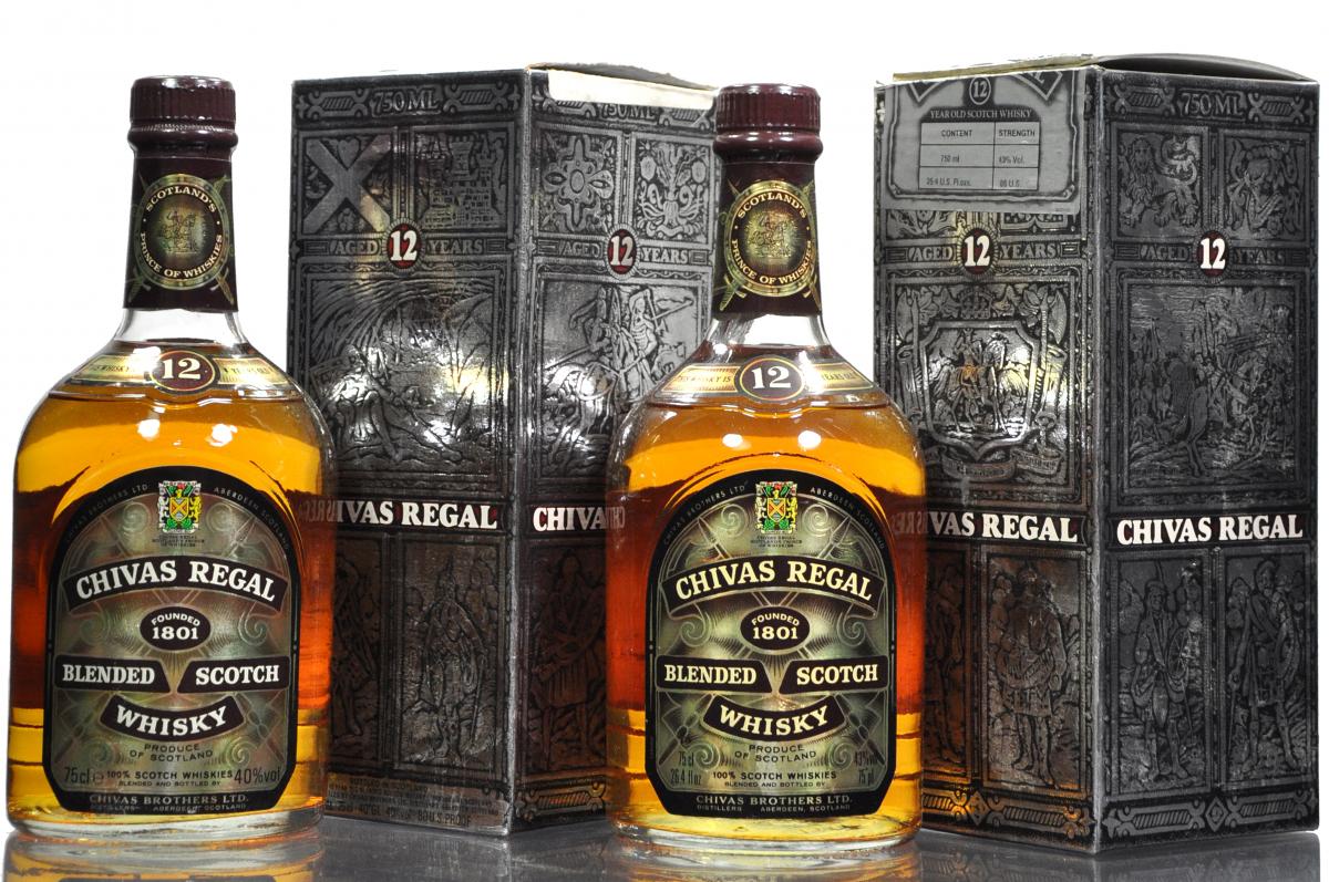 2 x Chivas Regal 12 Year Old - 1970s & 80s