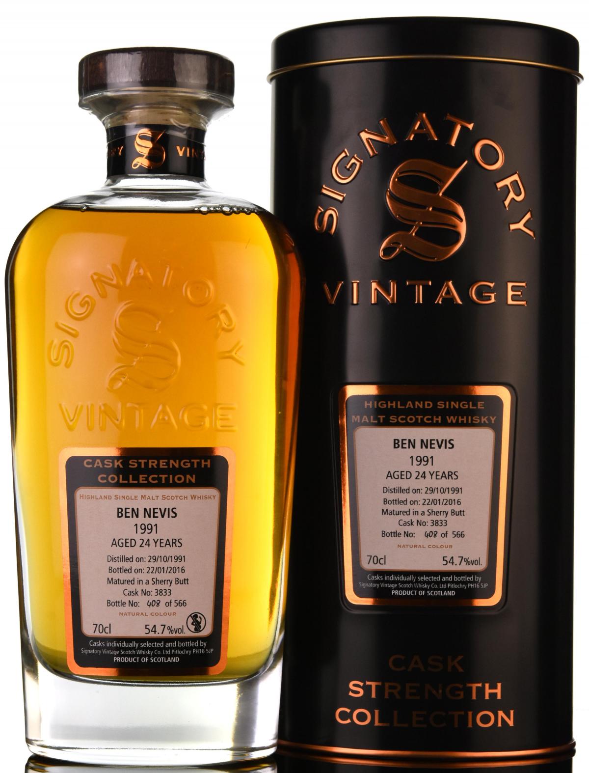 Ben Nevis 1991 - 2016 24 Signatory Vintage