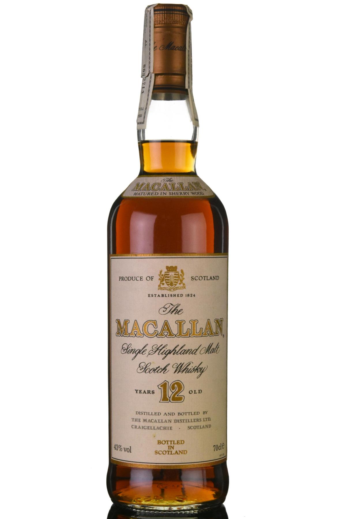 Macallan 12 Year Old  Portuguese Import