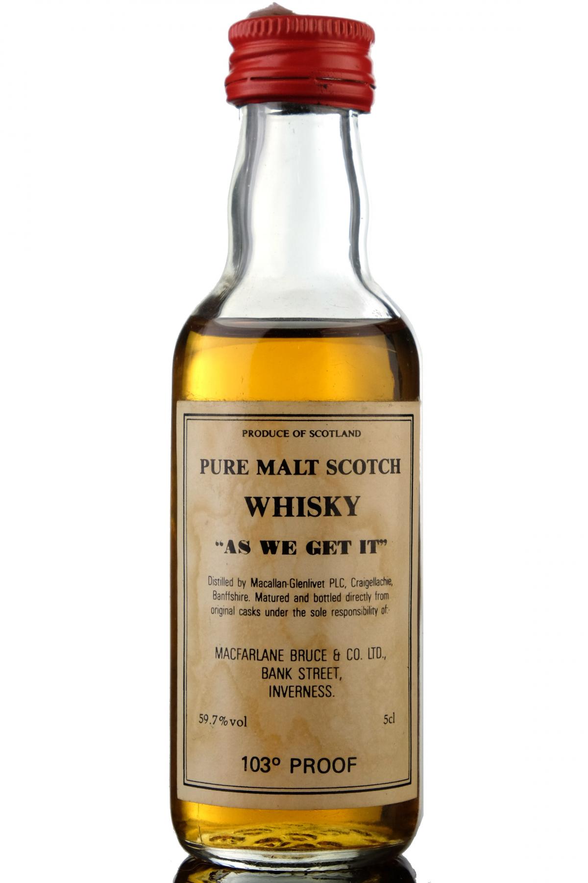 Macallan-Glenlivet - As We Get It Miniature