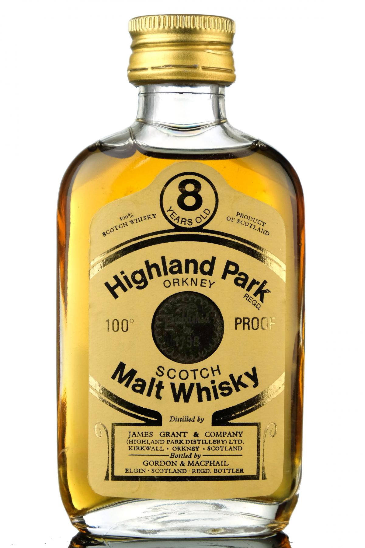 Highland Park 8 Year Old - 100 Proof - Gordon & MacPhail Miniature