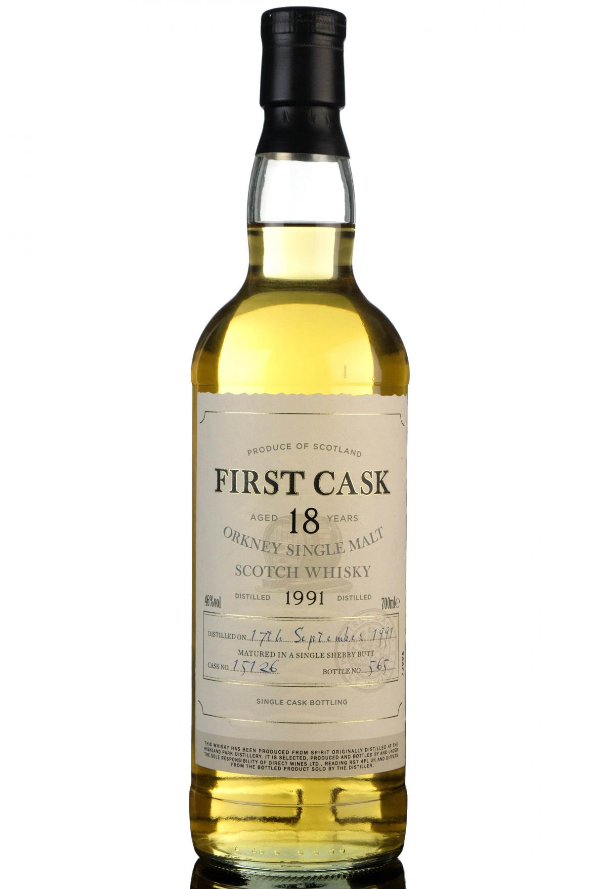 Highland Park 1991 - 18 Year Old - First Cask 15126