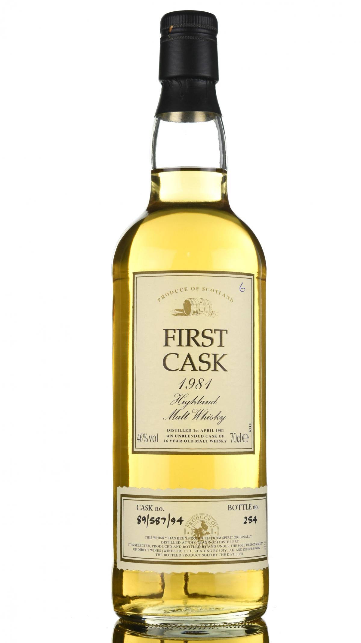 Teaninich 1981 - 16 Year Old - First Cask 89/587/94