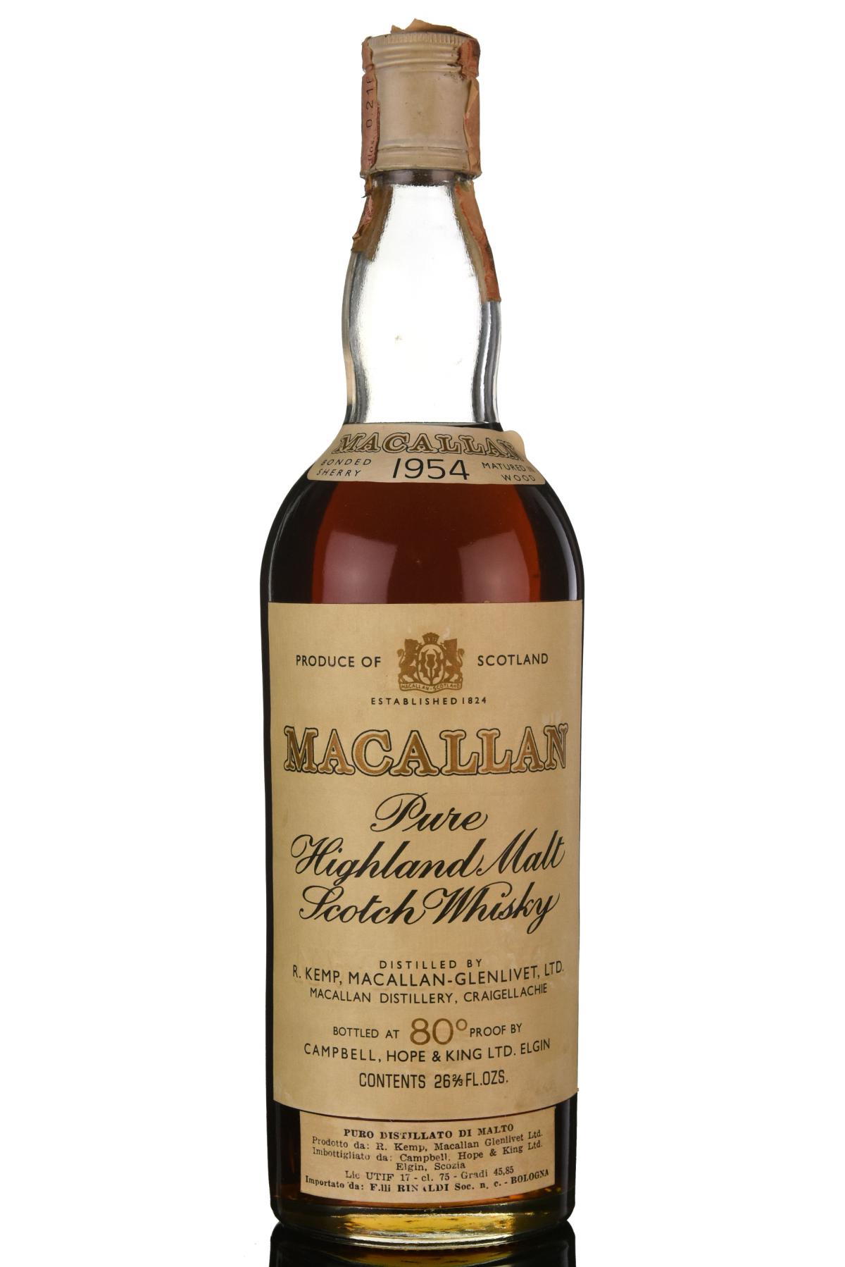 Macallan 1954 - Campbell Hope & King