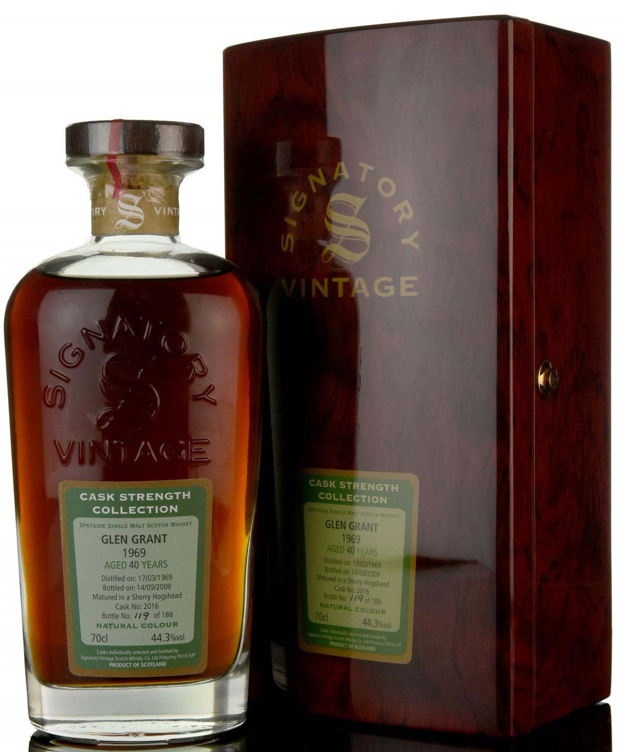 Glen Grant 1969 - 2009 40 Signatory Vintage