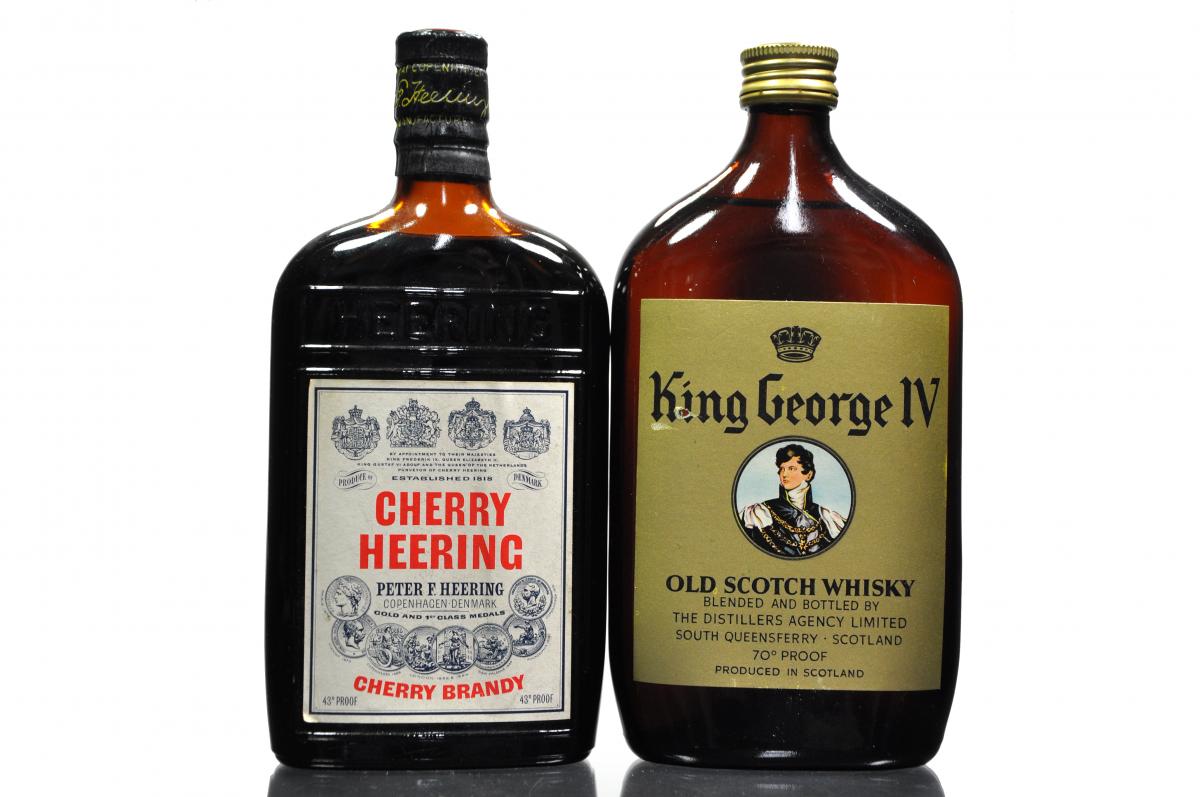 King George & Cherry Heering - 1/2 bottles - 1960s