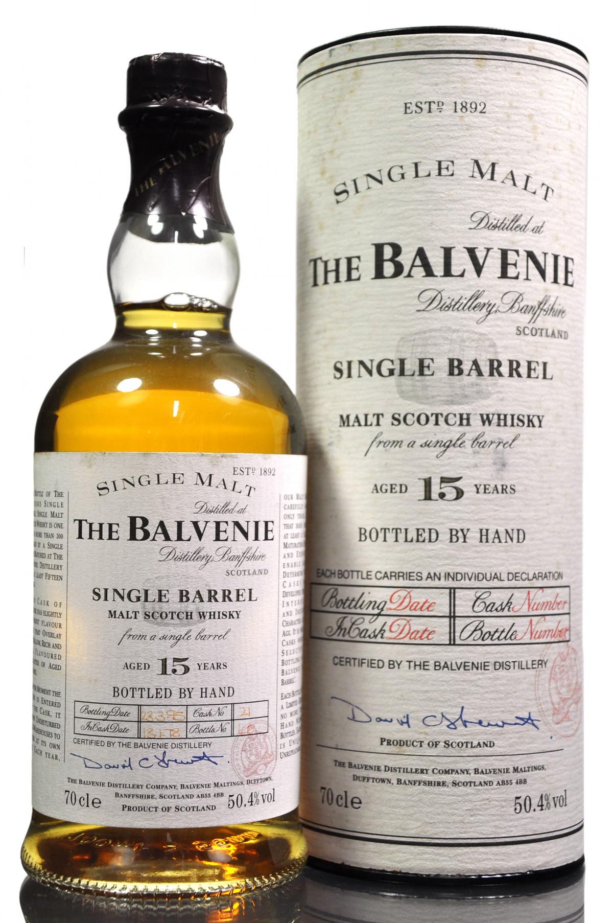 Balvenie 1978-1995 - 15 Year Old - Single Barrel