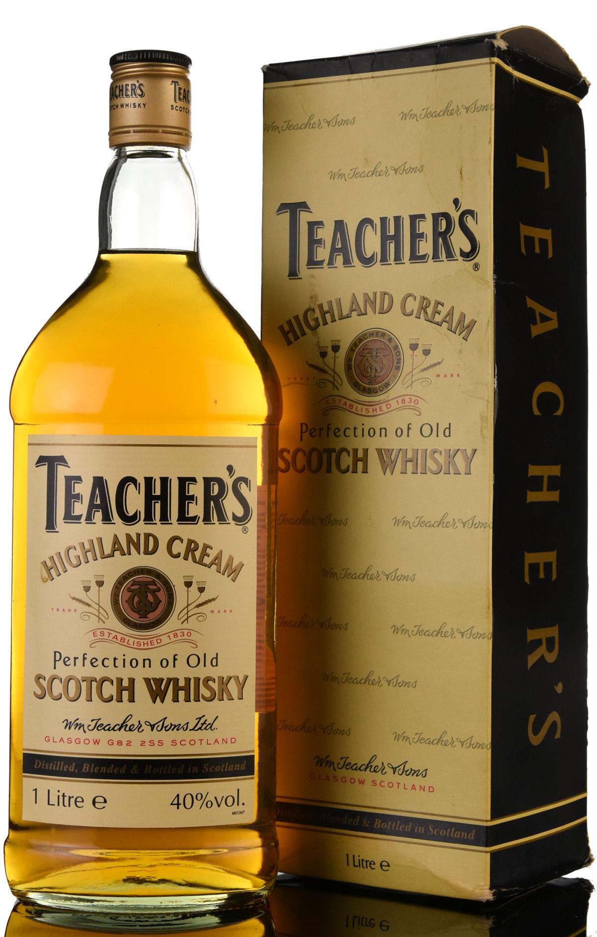 Teachers Highland Cream - 1980s - 1 Litre