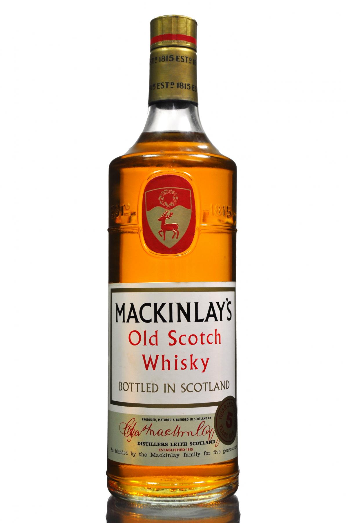 Mackinlays 5 Year Old - Approx 1 Litre - Circa 1980