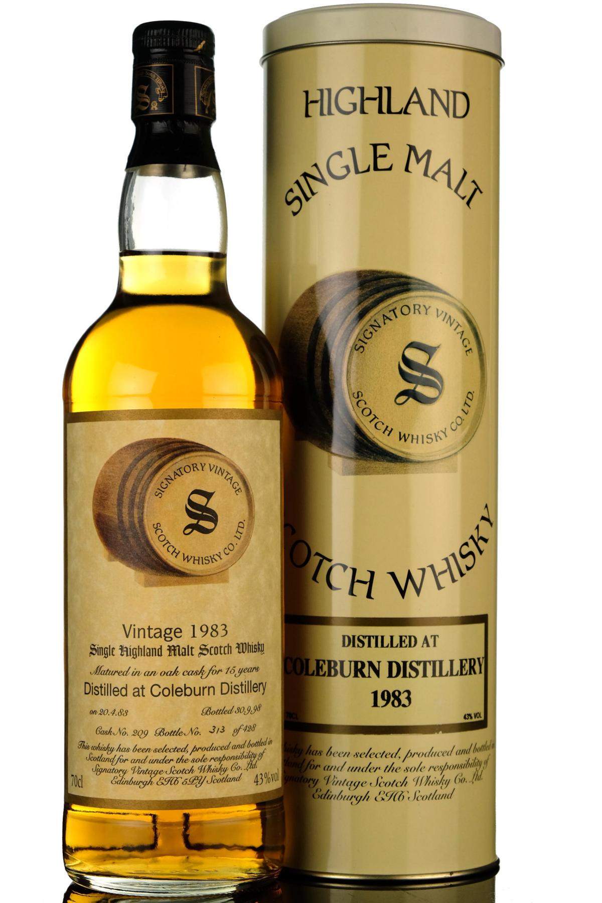 Coleburn 1983 - 1998 15 Signatory Vintage