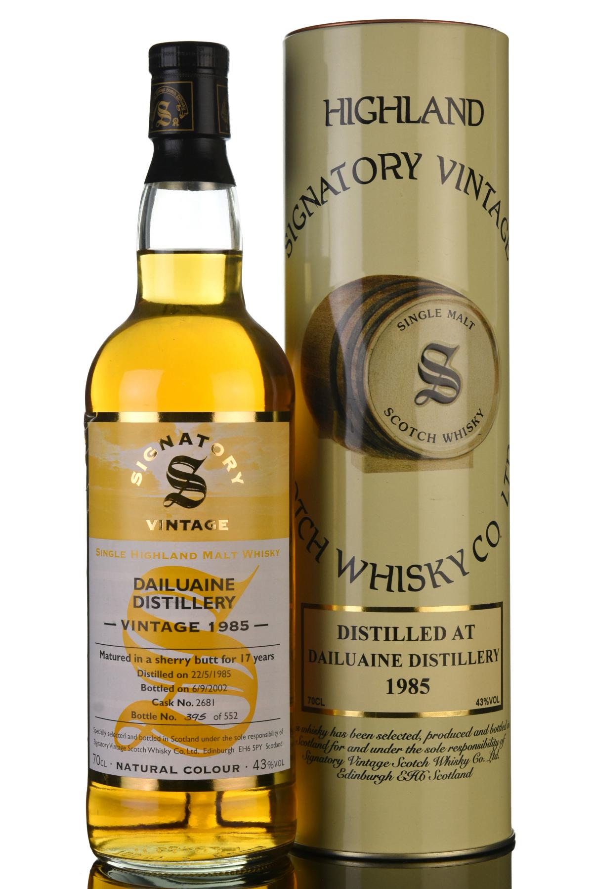 Dailuaine 1985 - 2002 17 Signatory Vintage