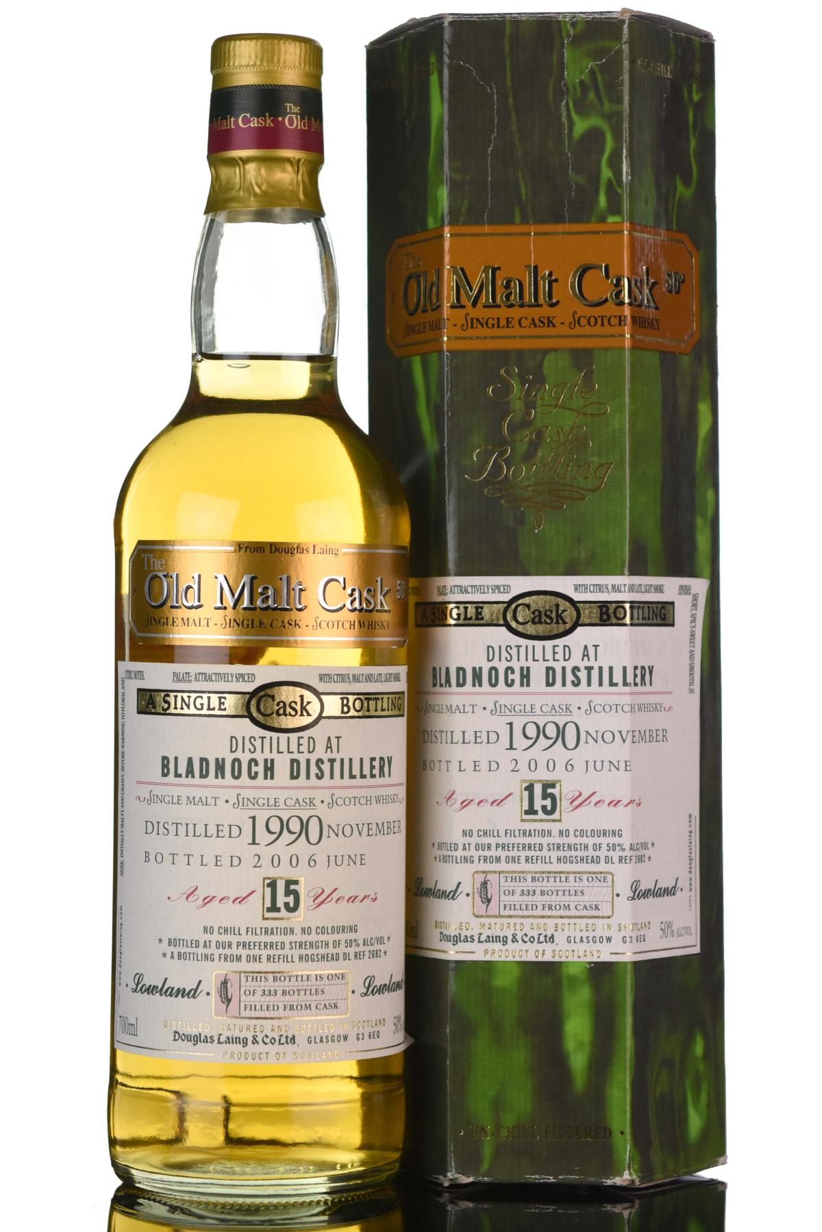 Bladnoch 1990-2006 - 15 Year Old - Douglas Laing - Old Malt Cask