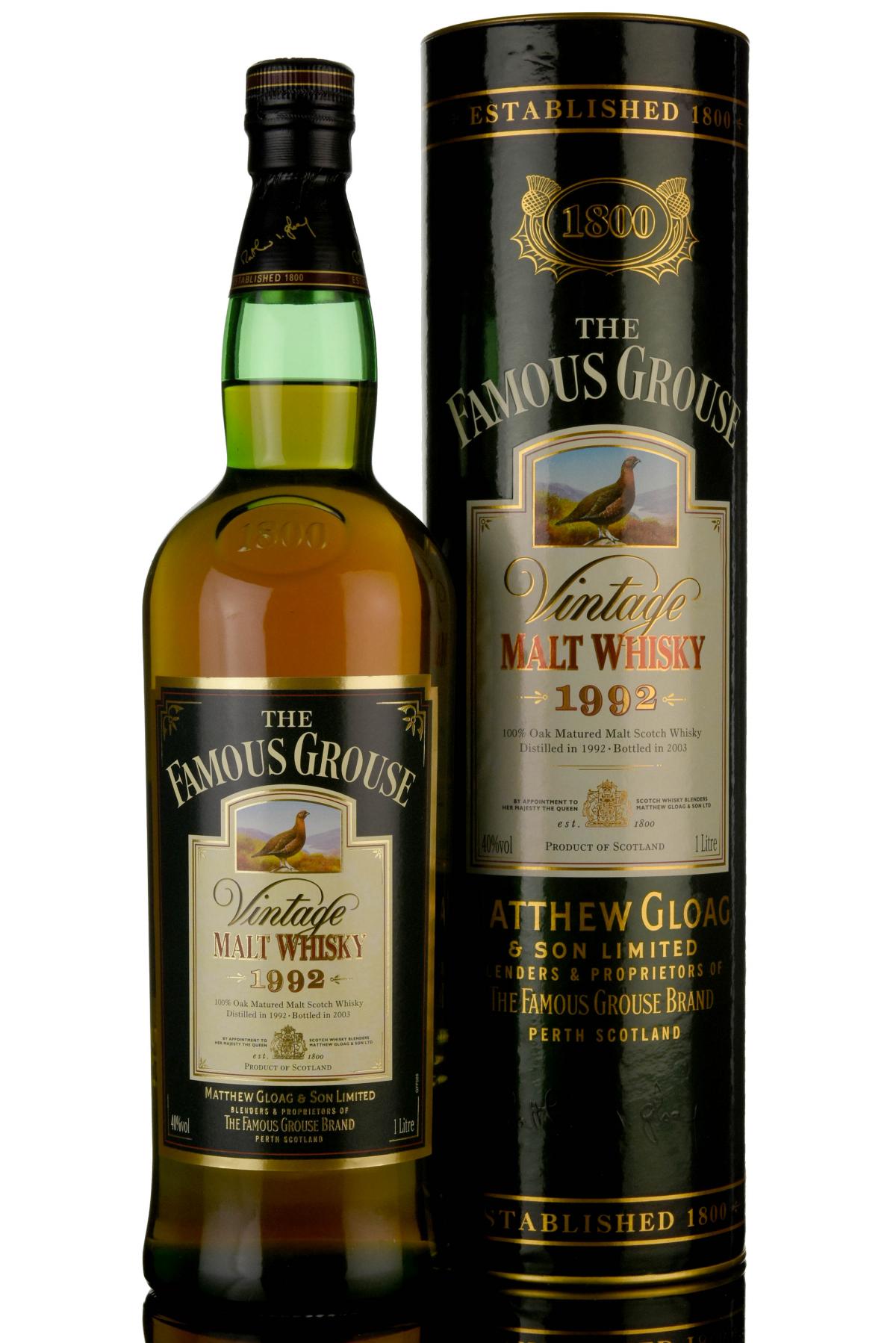 Famous Grouse 1992-2003 - 1 Litre