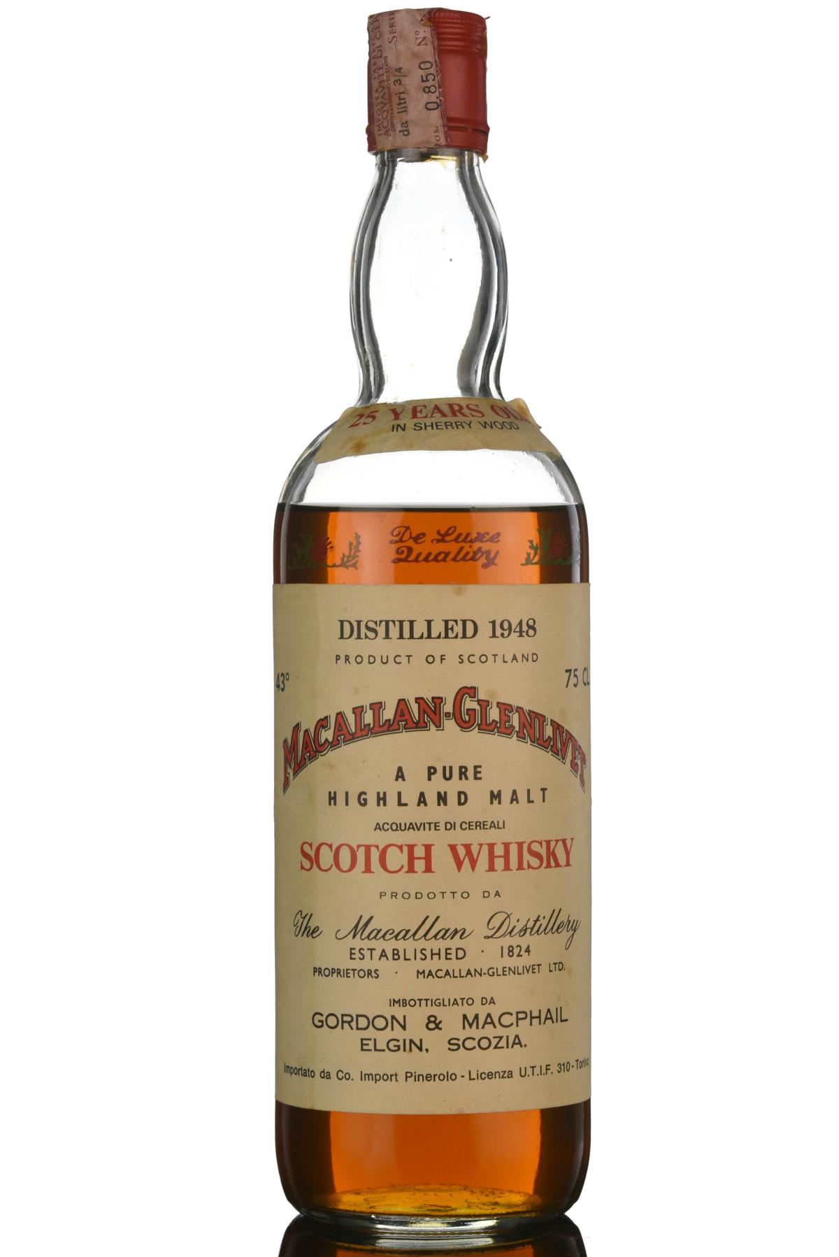 Macallanglenlivet 1948 25 Gordon Macphail Pinerolo Import