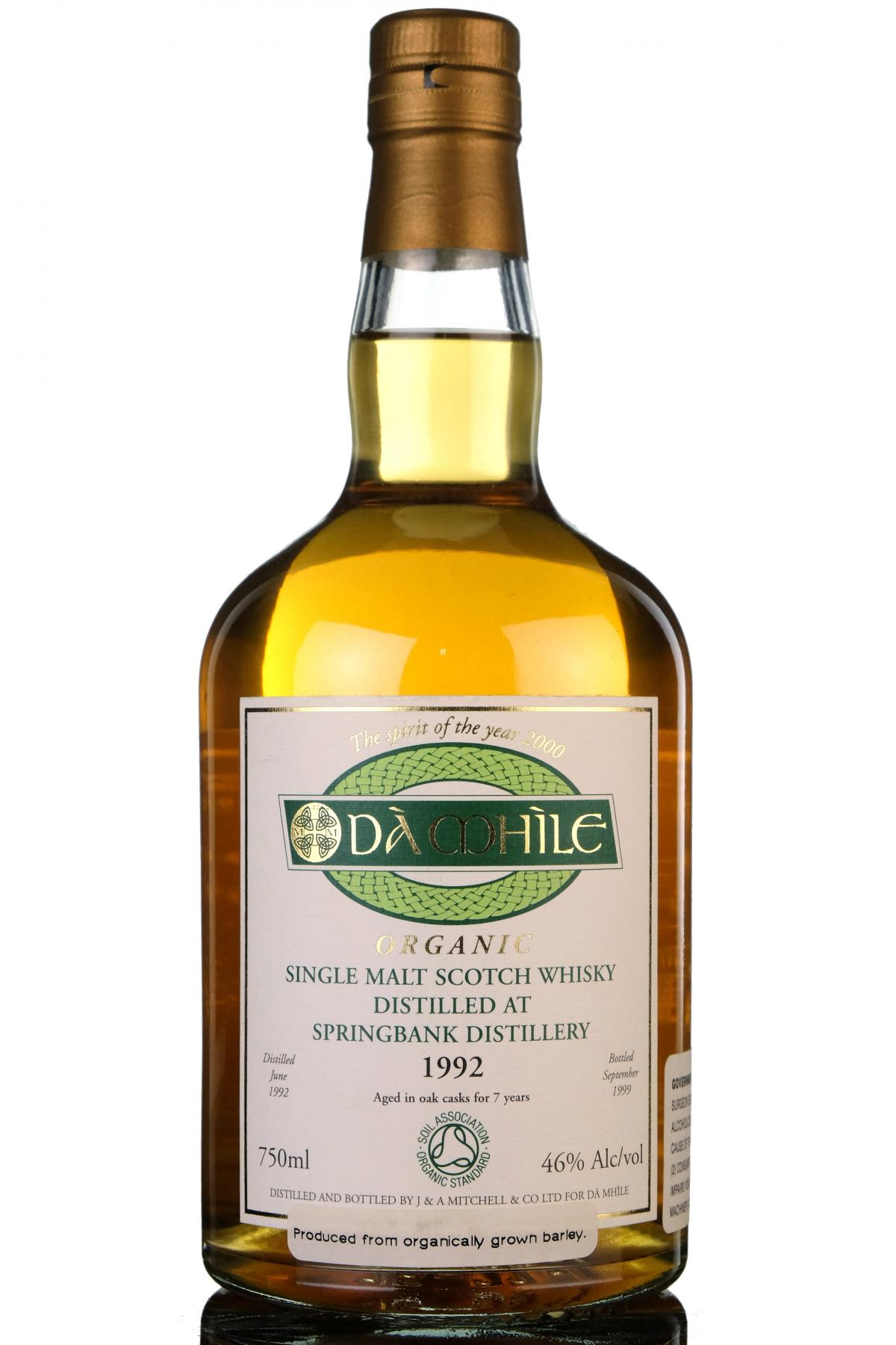 Springbank 1992 - 1999 Da Mhile Organic