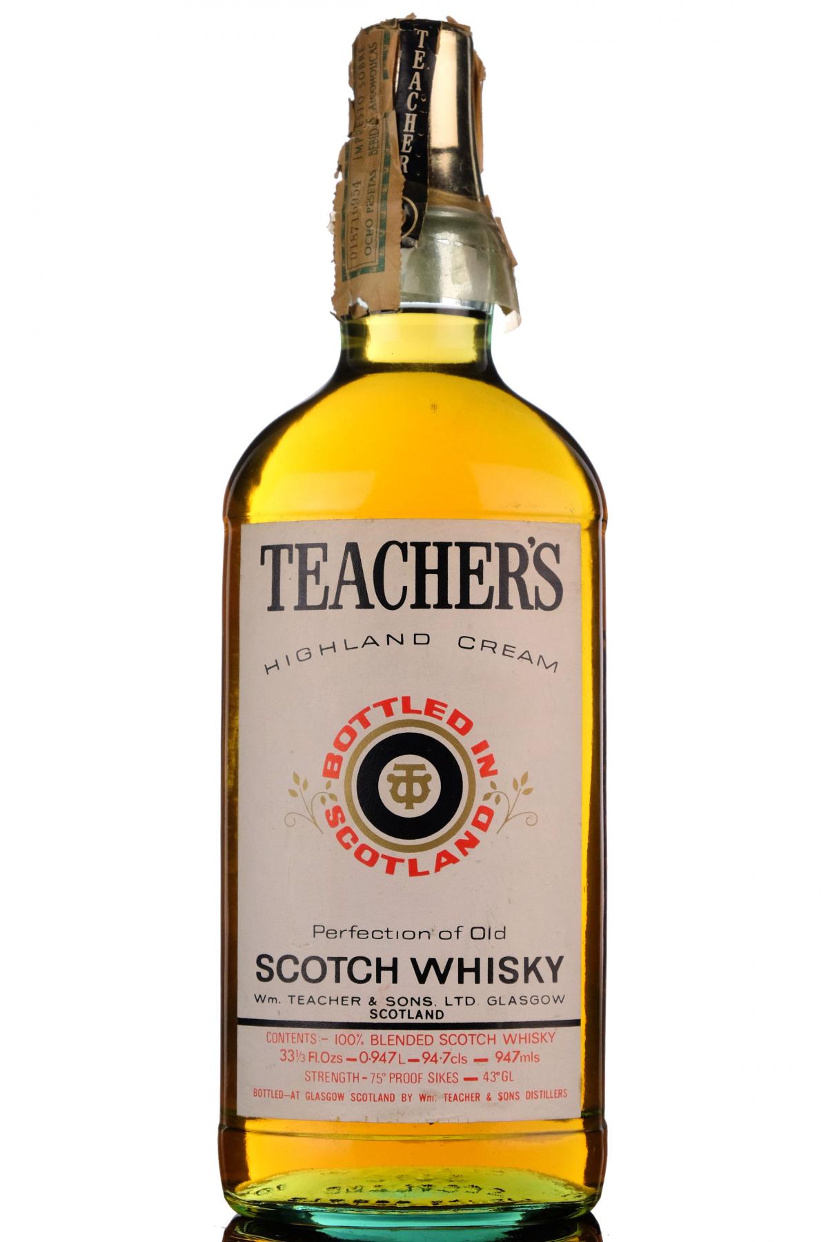 Teachers Highland Cream - 1980s