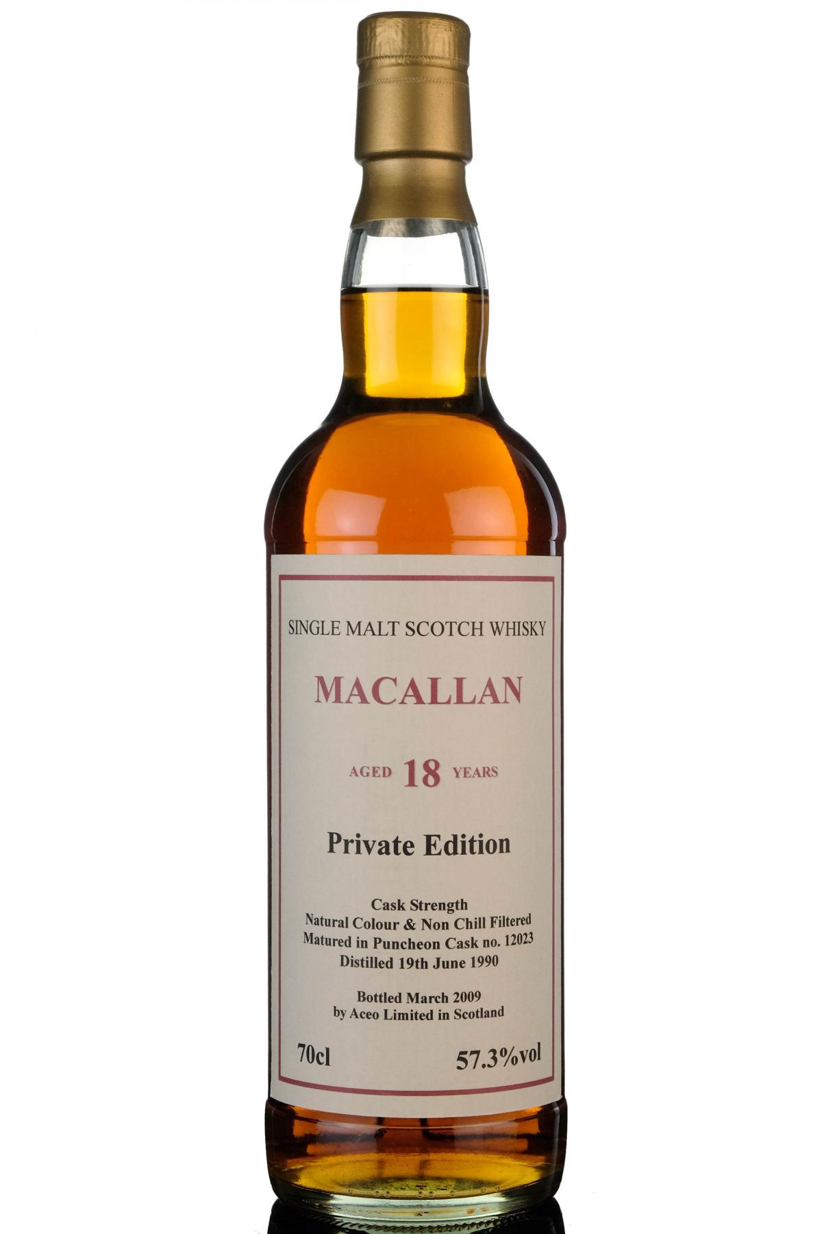 Macallan 19902009 18 Year Old Private Bottling Single Cask 12023