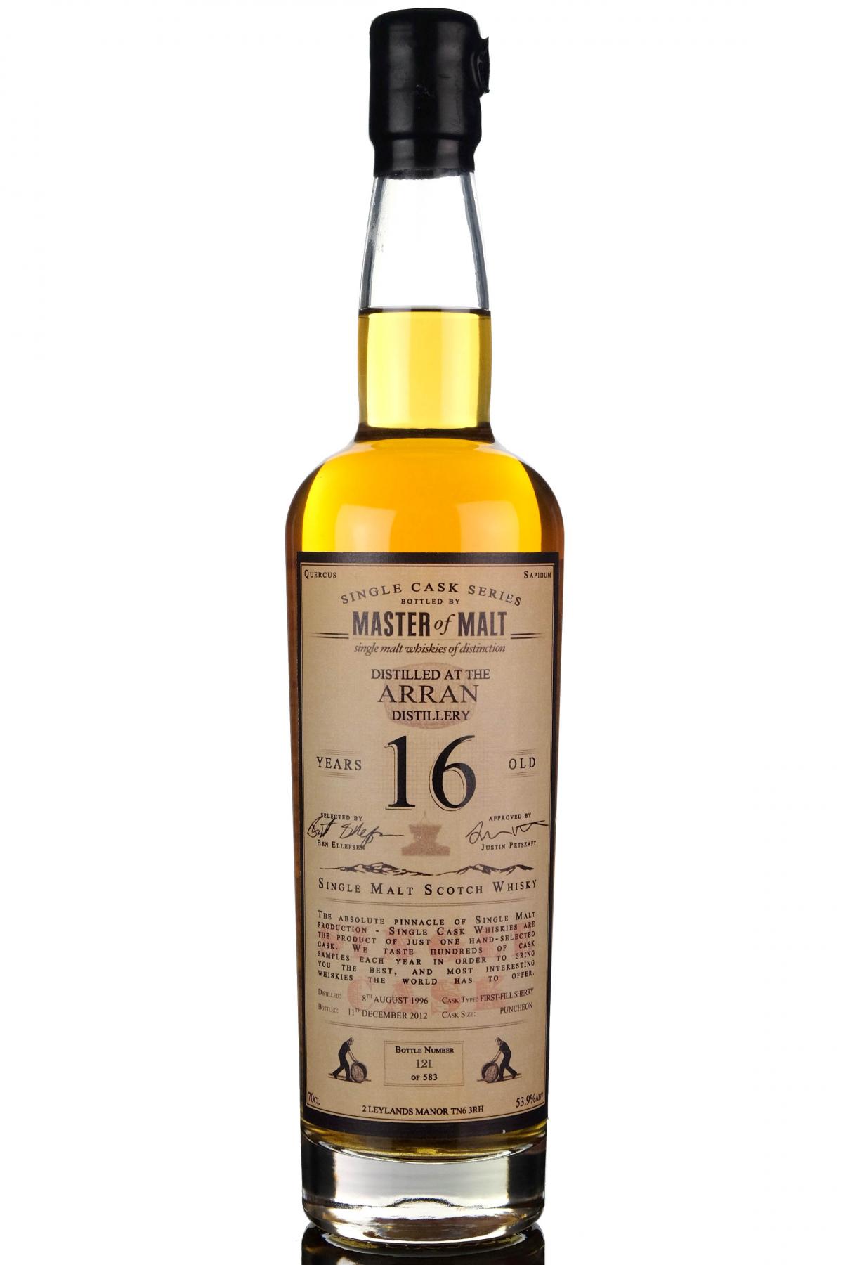 Arran 1996-2012 - 16 Year Old - Master Of Malt - Single Cask