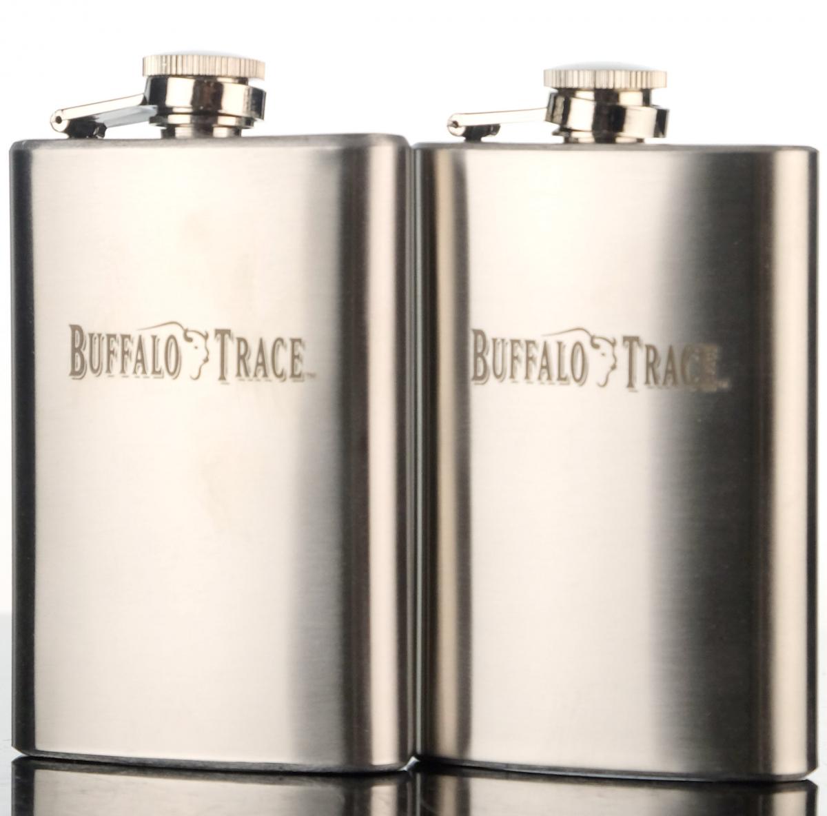 2 x Buffalo Trace Hip Flasks