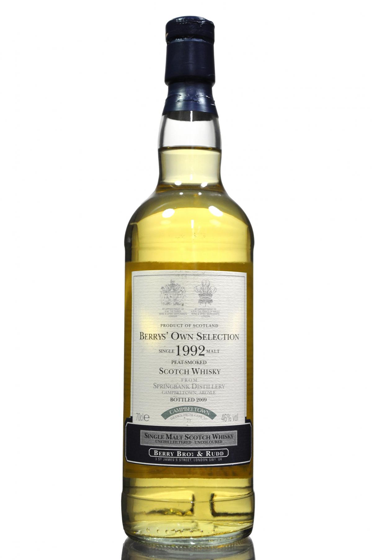 Springbank 1992-2009 - Berry Bros & Rudd