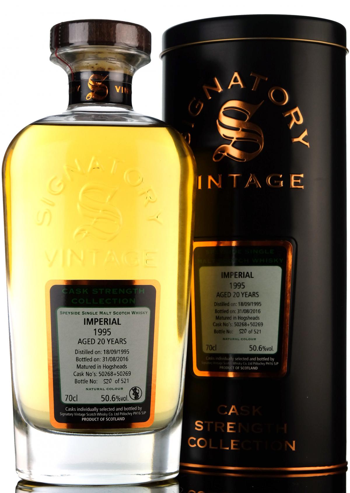 Imperial 1995-2016 - 20 Year Old - Signatory Vintage Cask Strength Collection - Cask 50268
