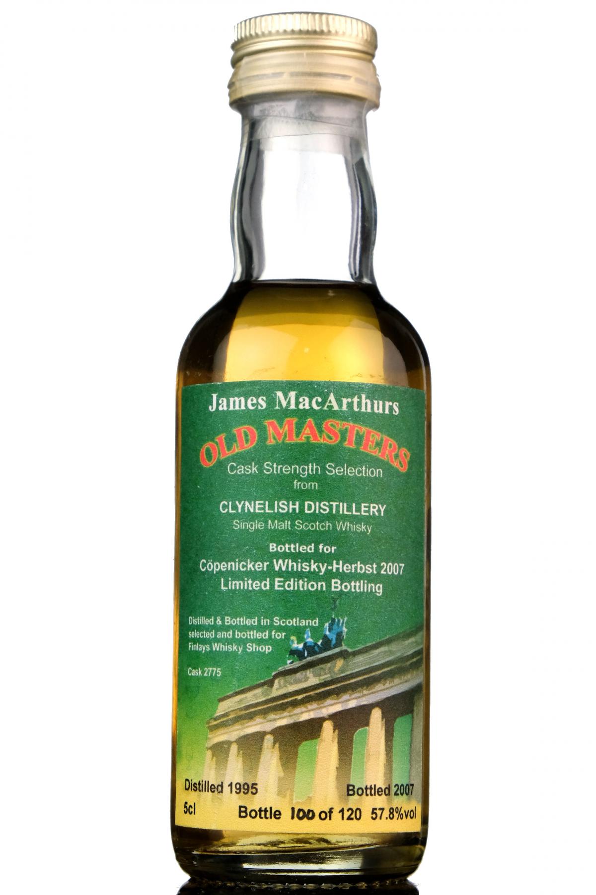 Clynelish 1995-2007 - James MacArthur - Old Masters Miniature