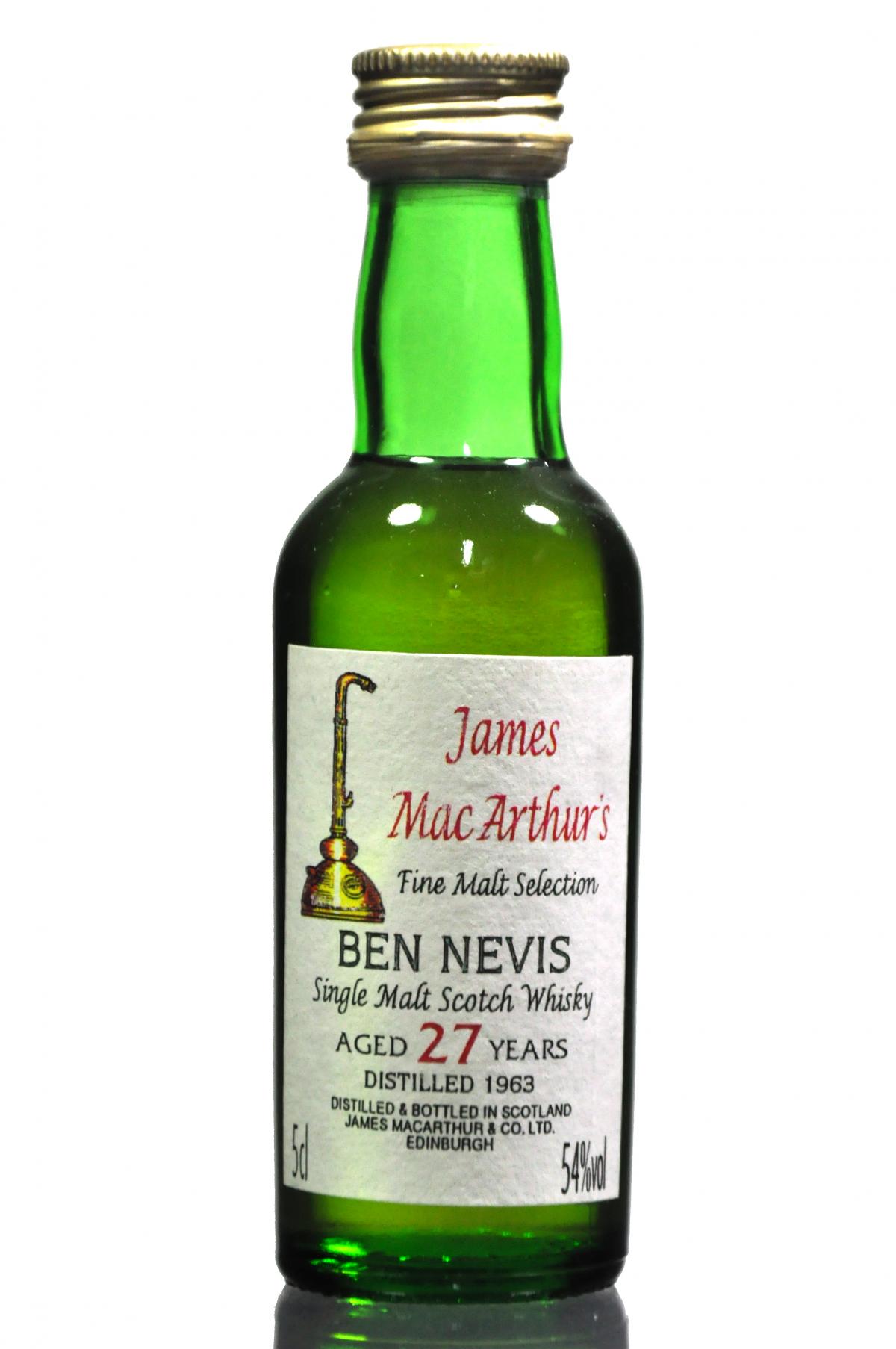 Ben Nevis 1963 - 27 Year Old - James MacArthur - Fine Malt Selection Miniature