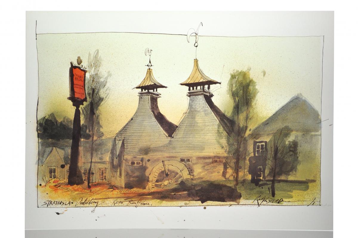 Strathisla Distillery - Ralph Steadman Print