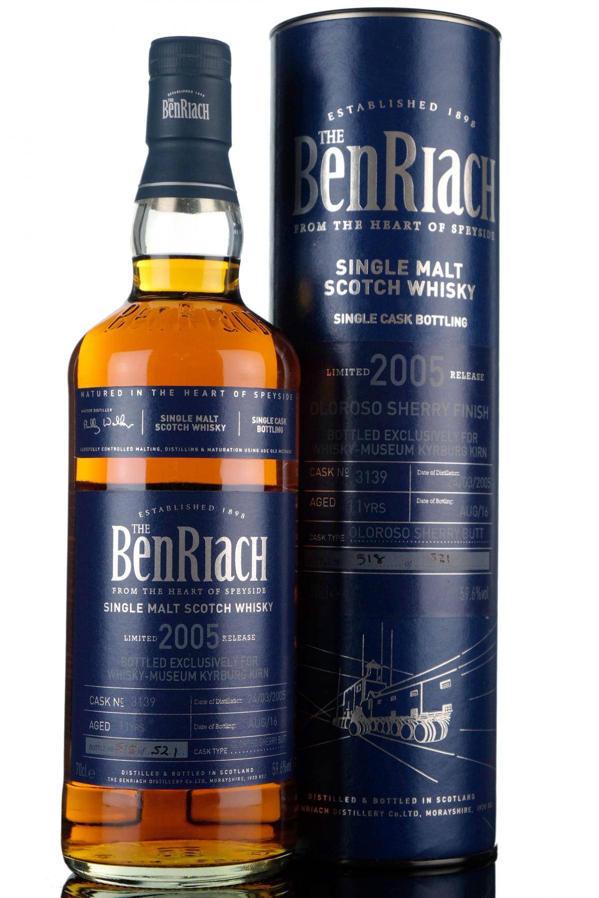 Benriach 2005 - 2016 11 Single Cask 3139