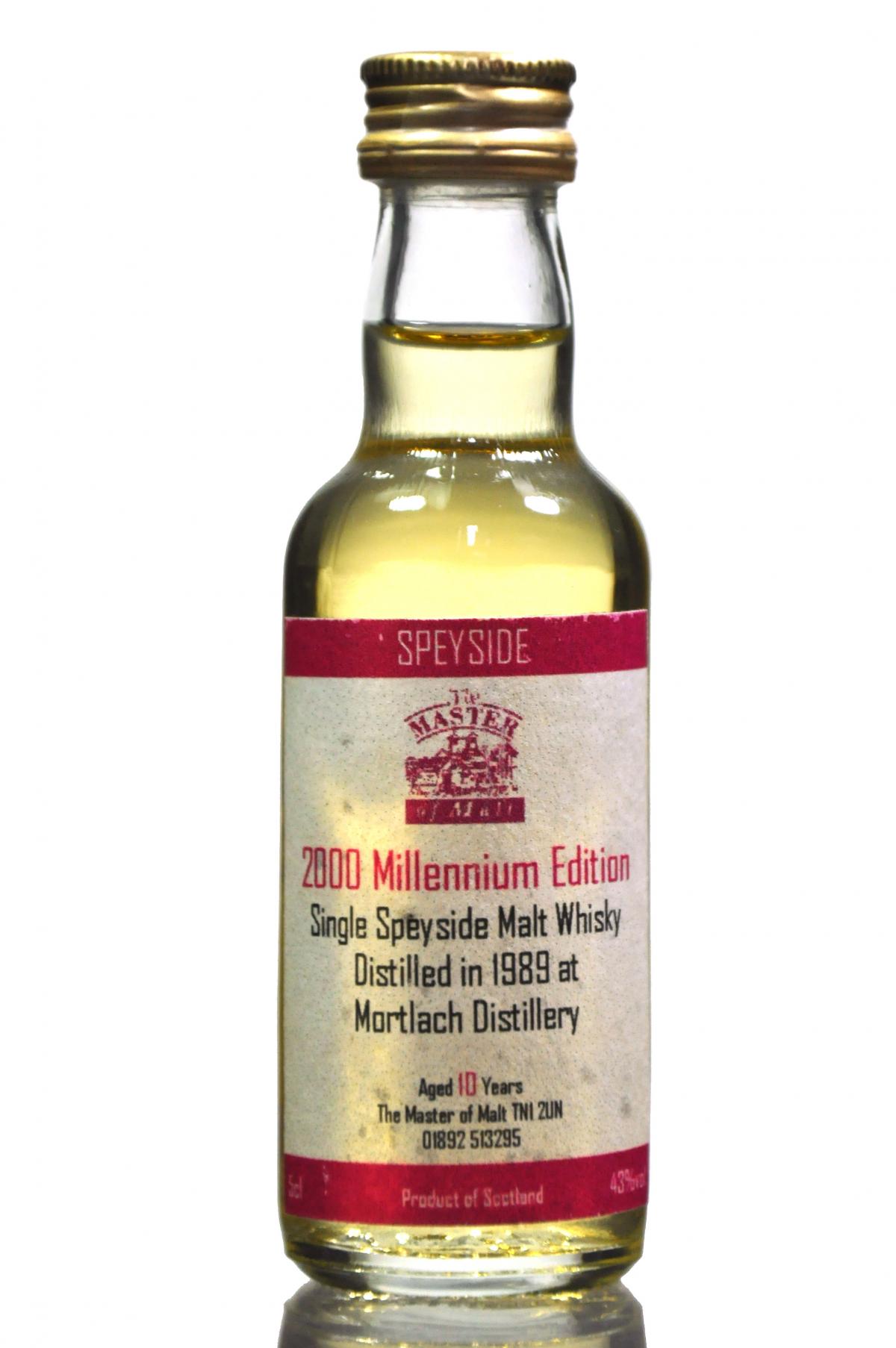 Mortlach 1989 - 2000 Millenium Edition - Master Of Malts Miniature