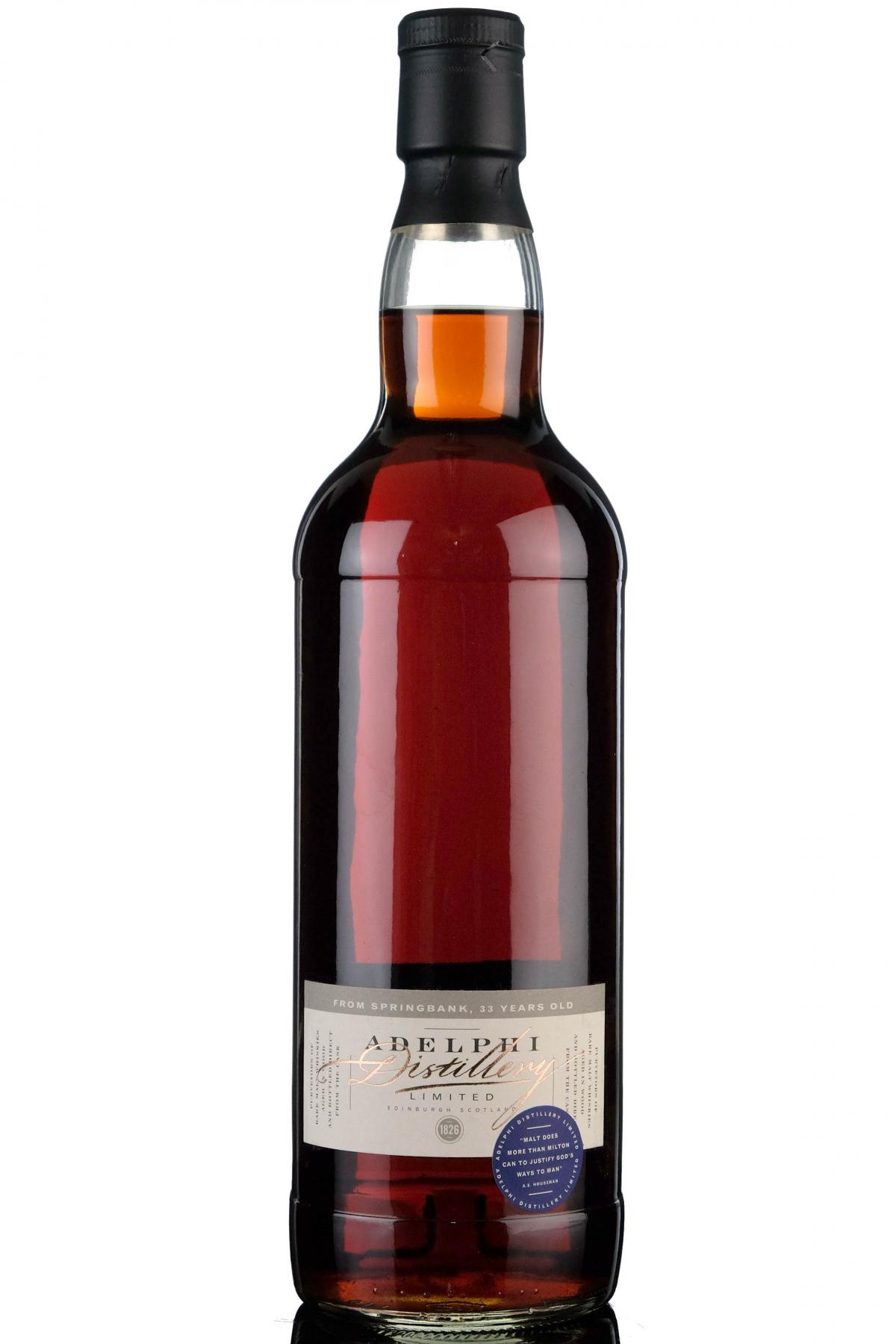 Springbank 1970-2003 - 33 Year Old - Adelphi - Single Cask 1622