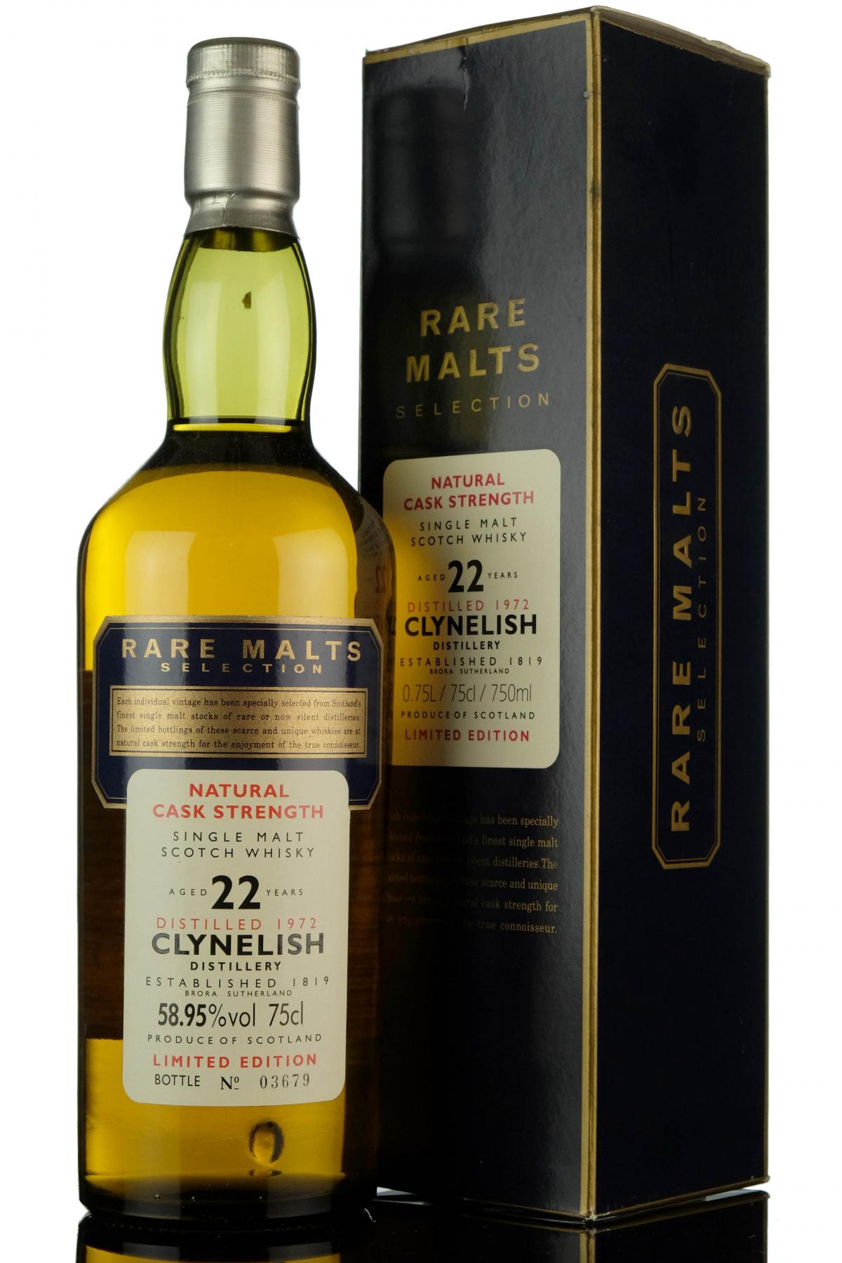 Clynelish 1972 - 22 Year Old - Rare Malts 58.95%