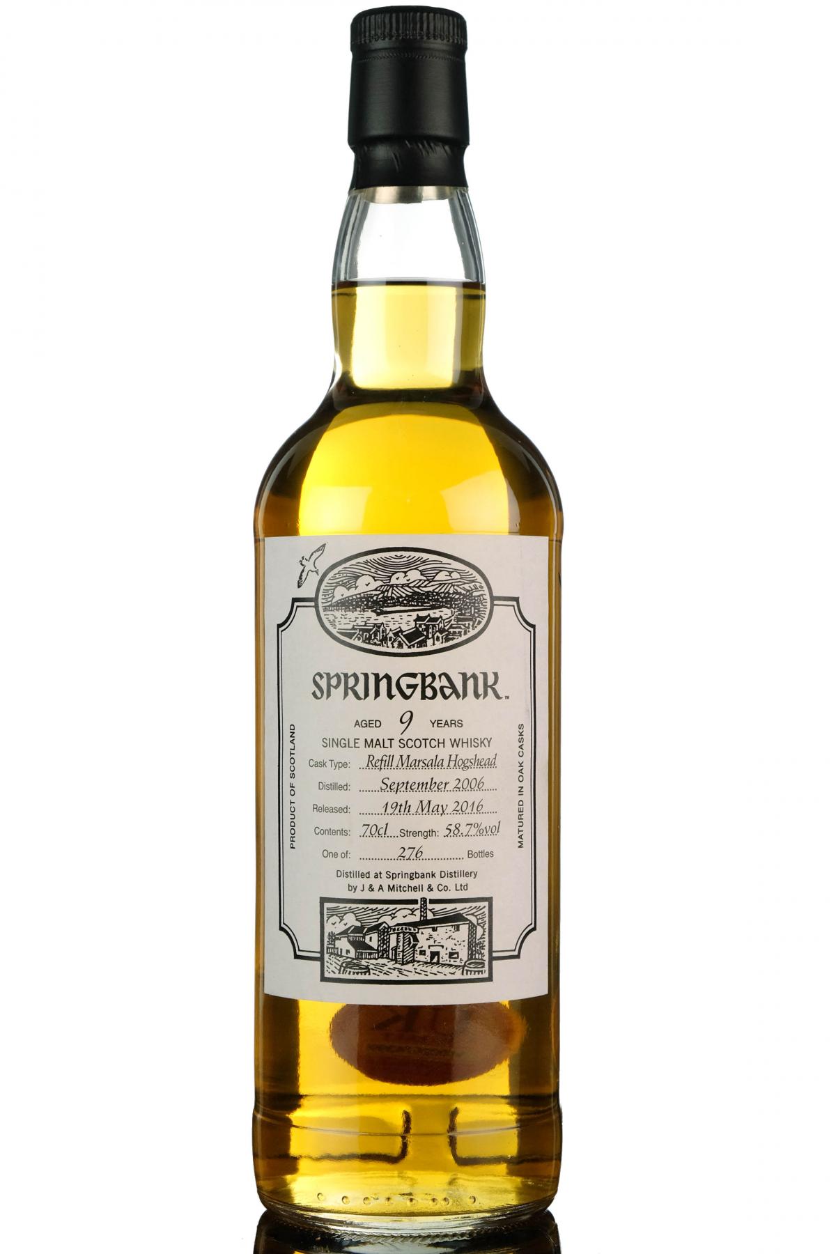 Springbank 2006 - 2016 Refill Marsala Hogshead