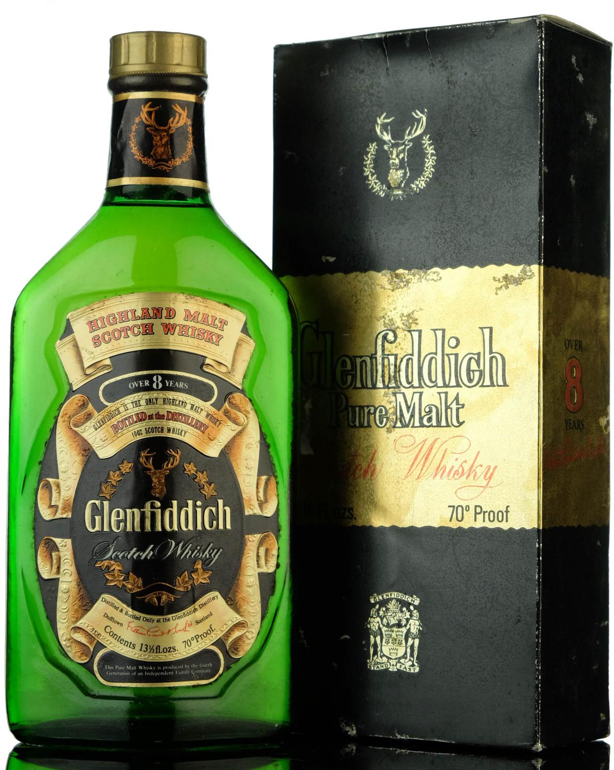 Glenfiddich 8 Year Old - 1970s - Half Bottle