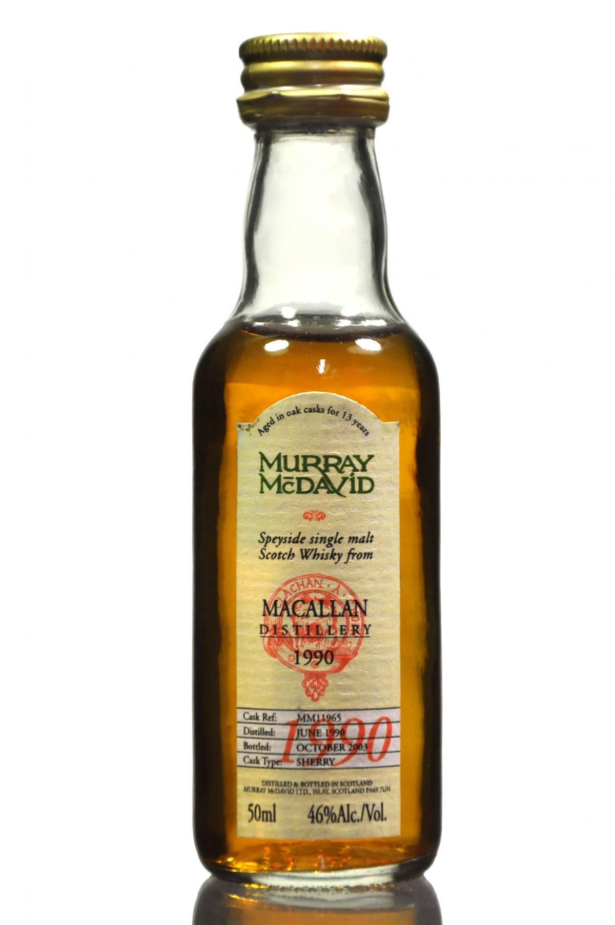 Macallan 1990-2003 - 12 Year Old - Murray McDavid Miniature