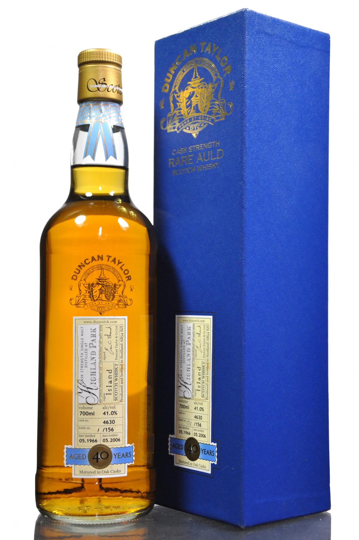 Highland Park 1966 - 40 Year Old - Duncan Taylor - Bottle Number 1