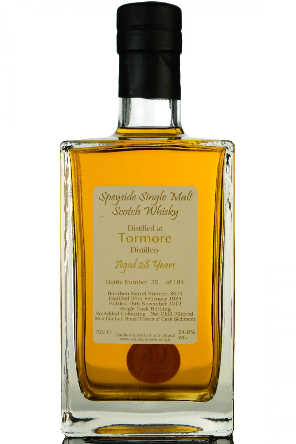 Tormore 19842012  28 Year Old  The Whisky Broker