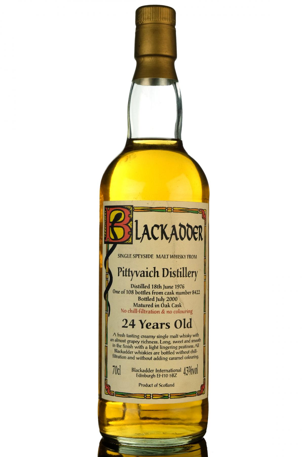 Pittyvaich 1976-2000 - 24 Year Old - Blackadder