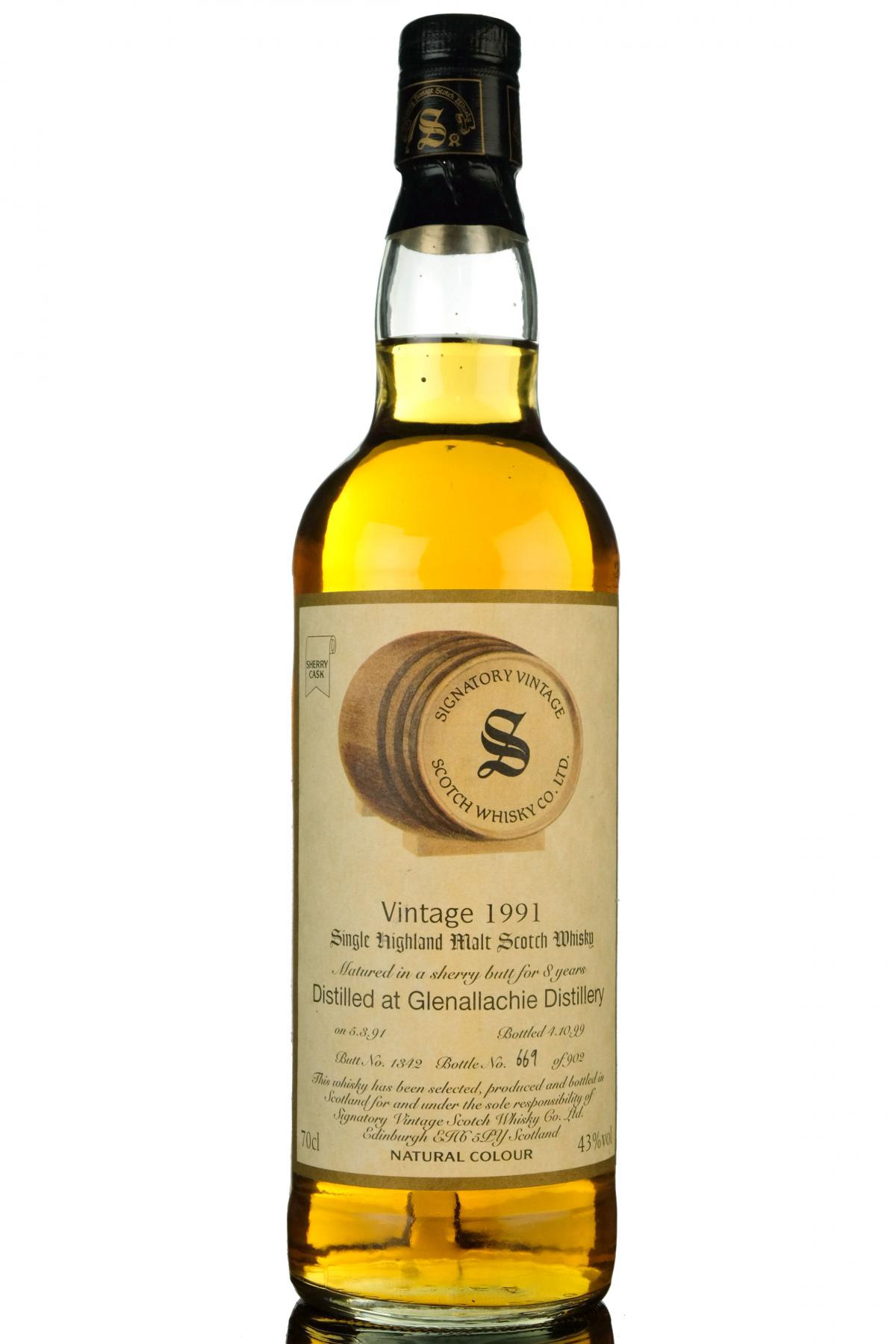 Glenallachie 19911999 8 Year Old Signatory Vintage